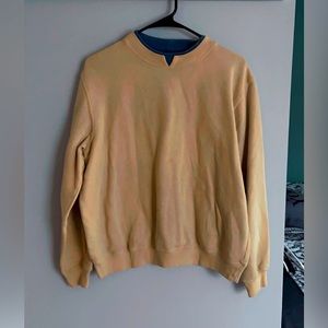 Yellow and blue sweater